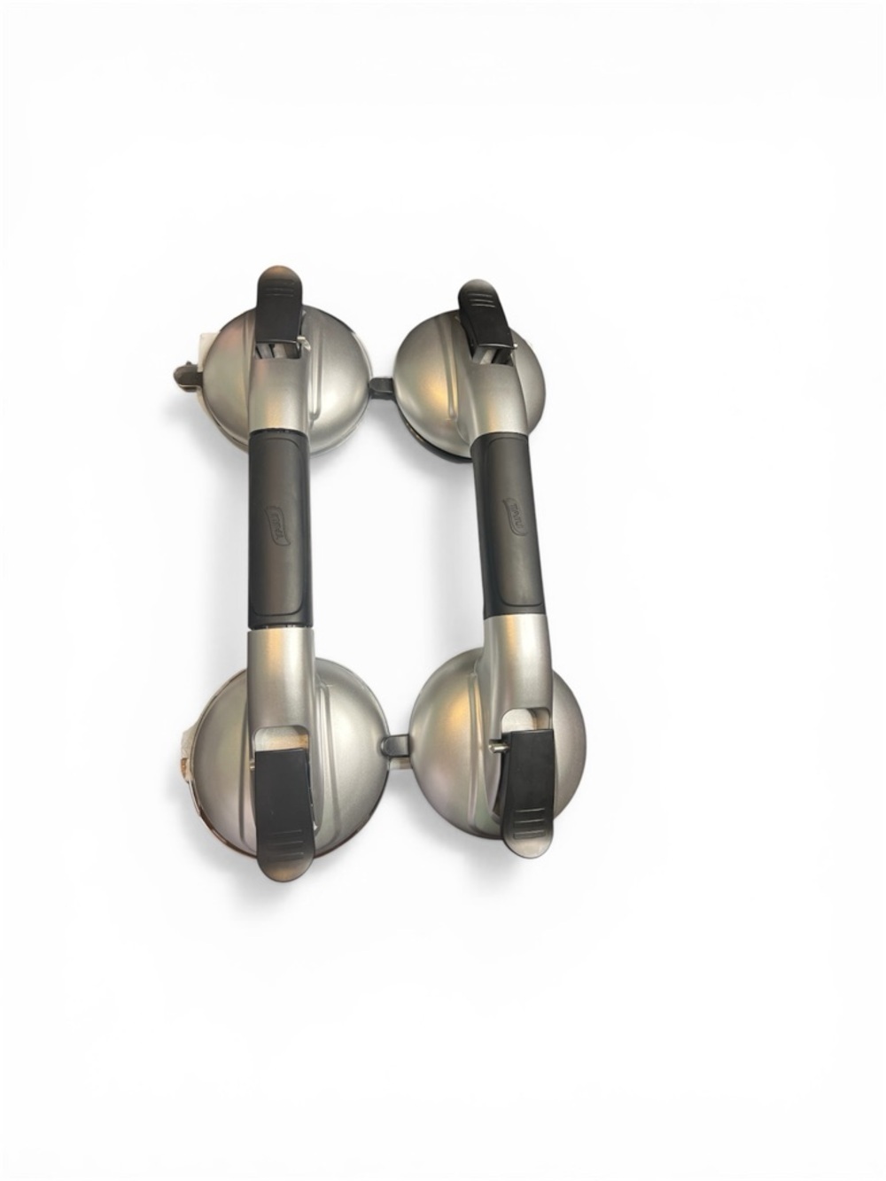 Taili  Silver and Black Suction Safety Grab Bar Pair